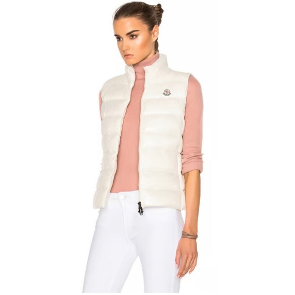 Moncler Puffer Down Ghany Gilet Vest White Size 1 (Small) $1025